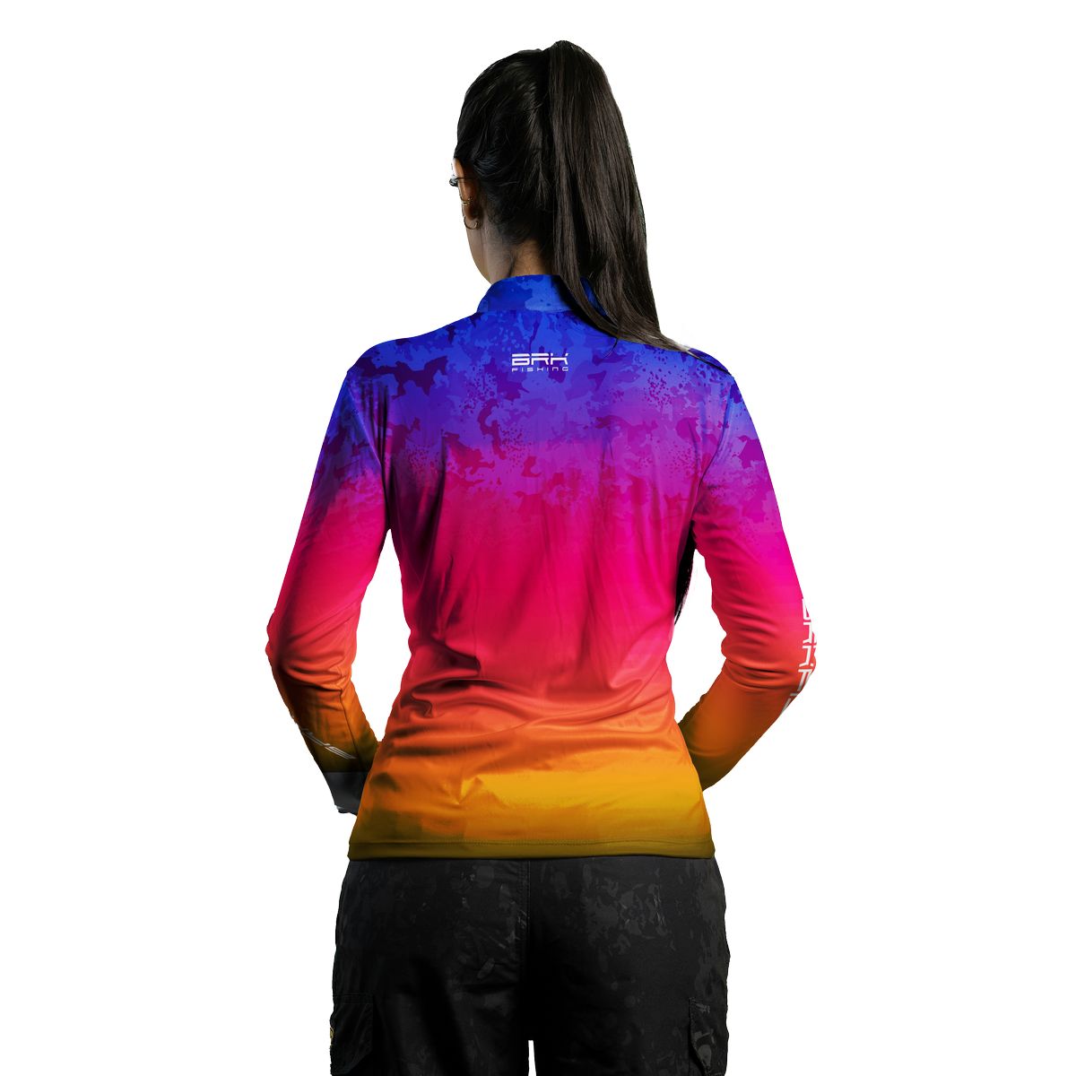 Camisa Feminina de Pesca Brk Femina Karambit Fade Camuflada com UV50+