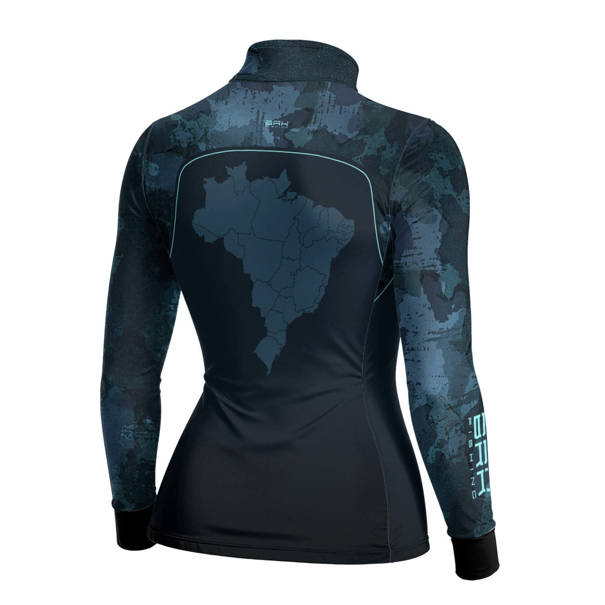 Camisa Agro Feminina Brk Camo Mapa Mundi com Proteção UV50+