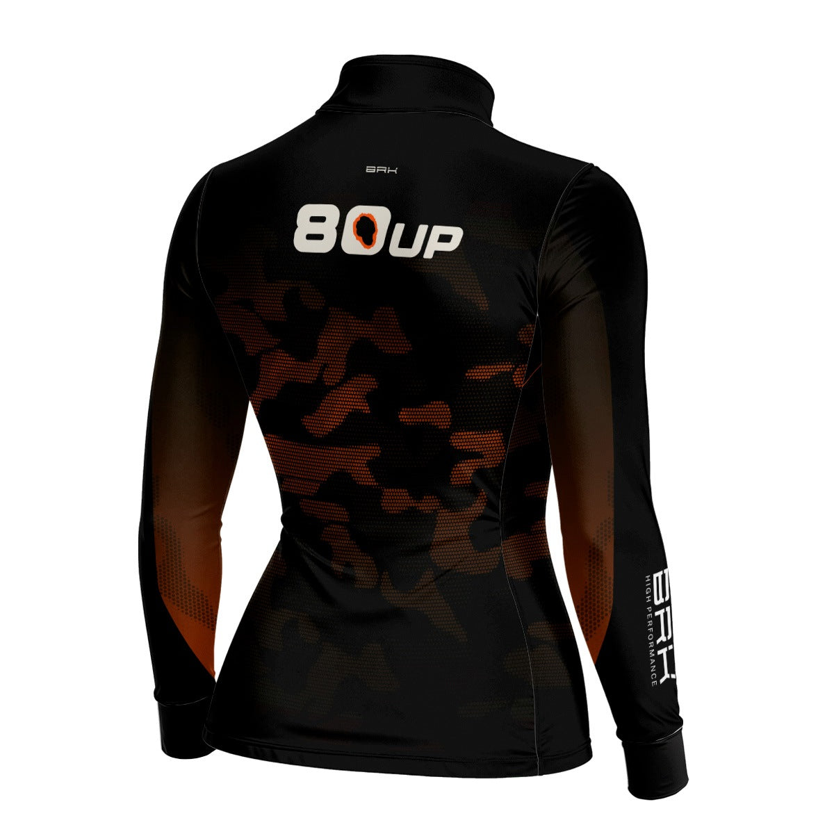 Camisa de Pesca Feminina Brk 80UP Camuflada Laranja com Proteção UV50