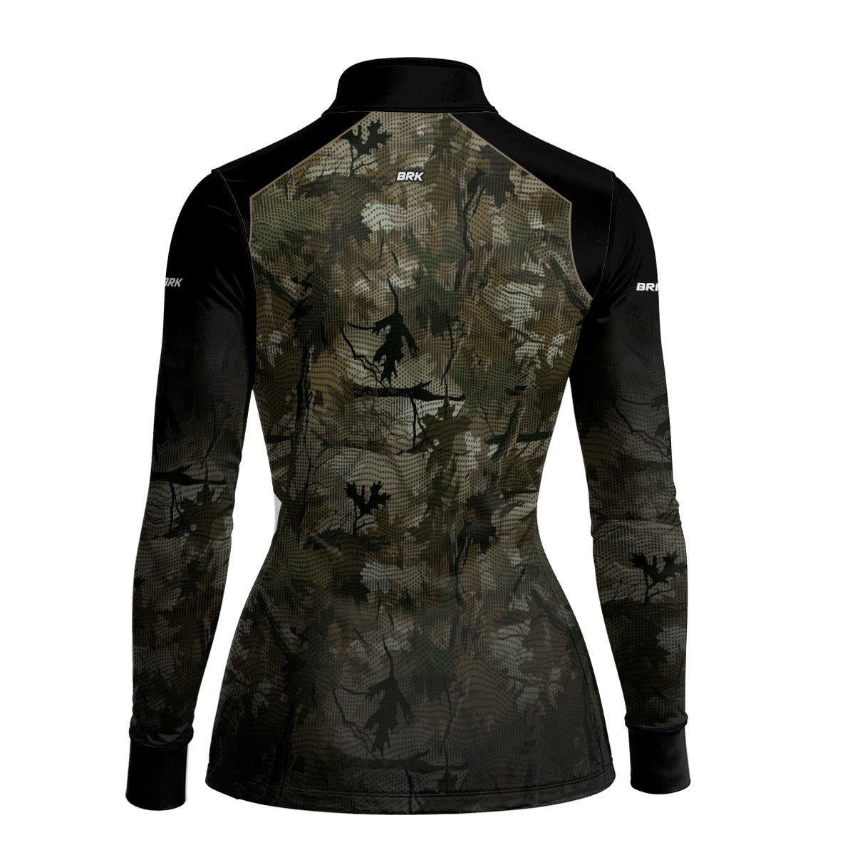 Camisa Agro Feminina Brk Camuflada Verde Folhas com Proteção Solar UV50+