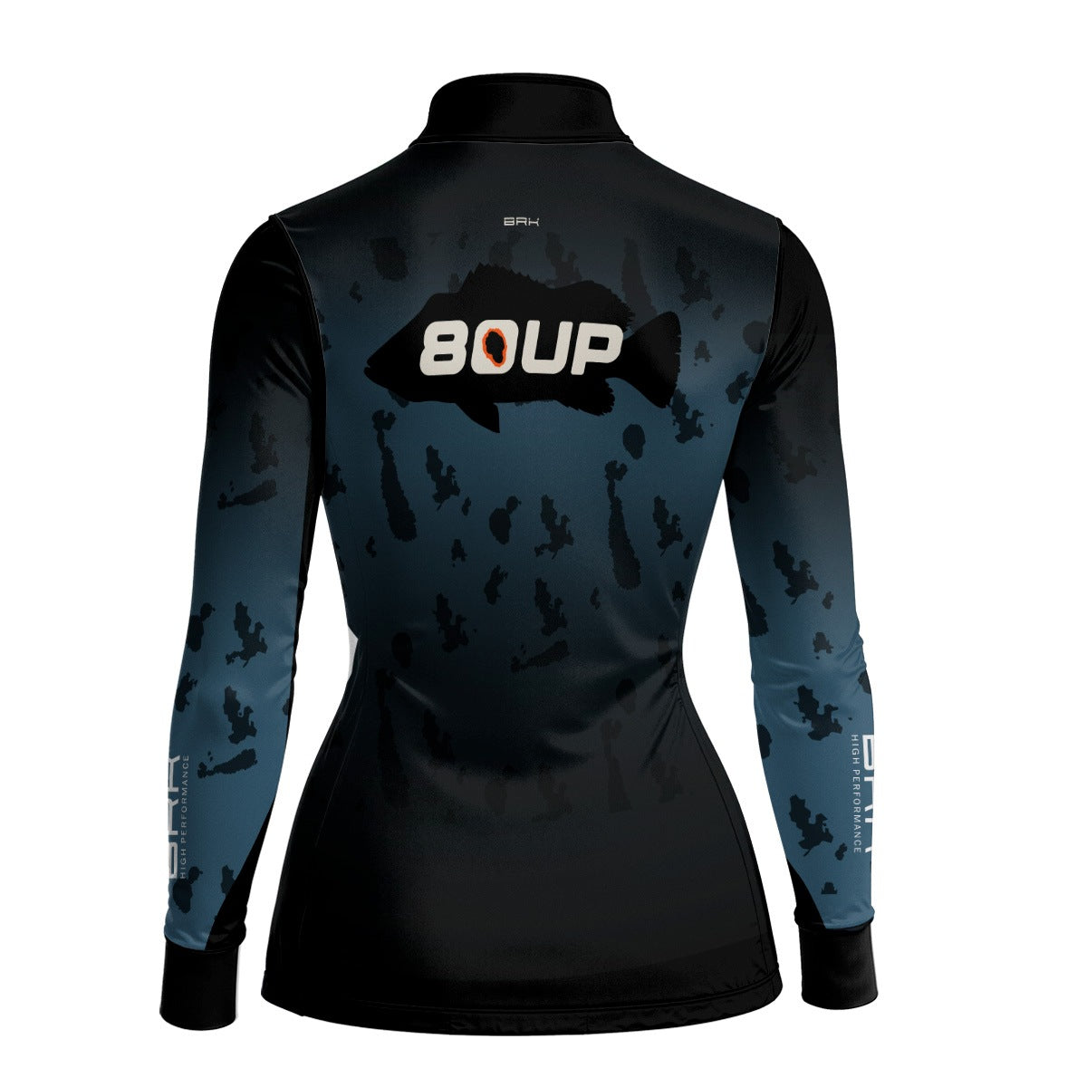 Camisa de Pesca Feminina Brk 80UP Azul com Proteção UV50
