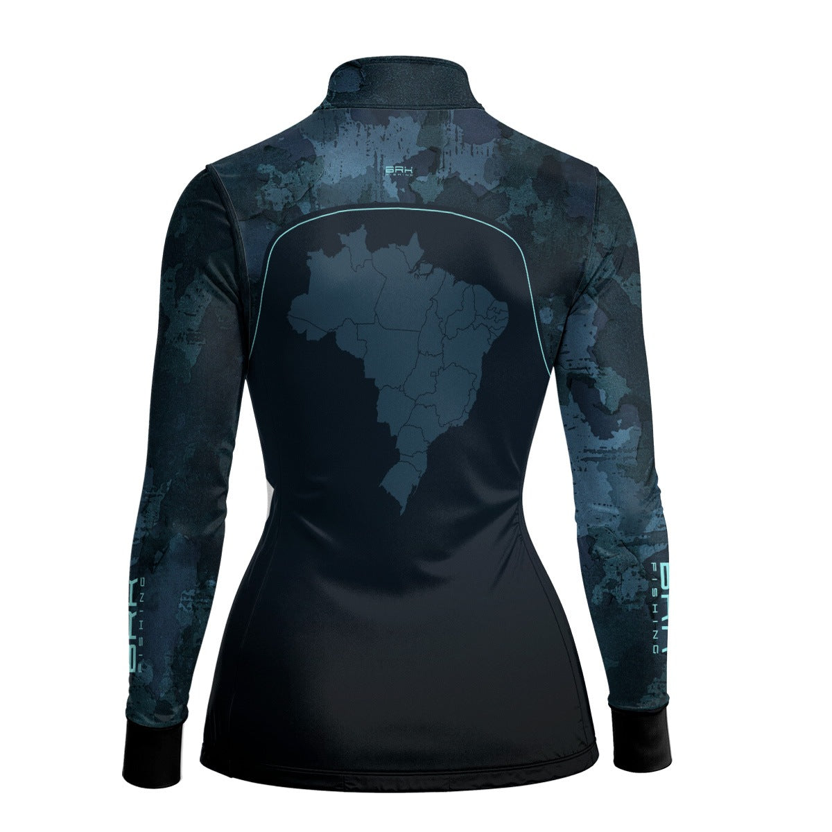 Camisa Agro Feminina Brk Camo Mapa Mundi com Proteção UV50+