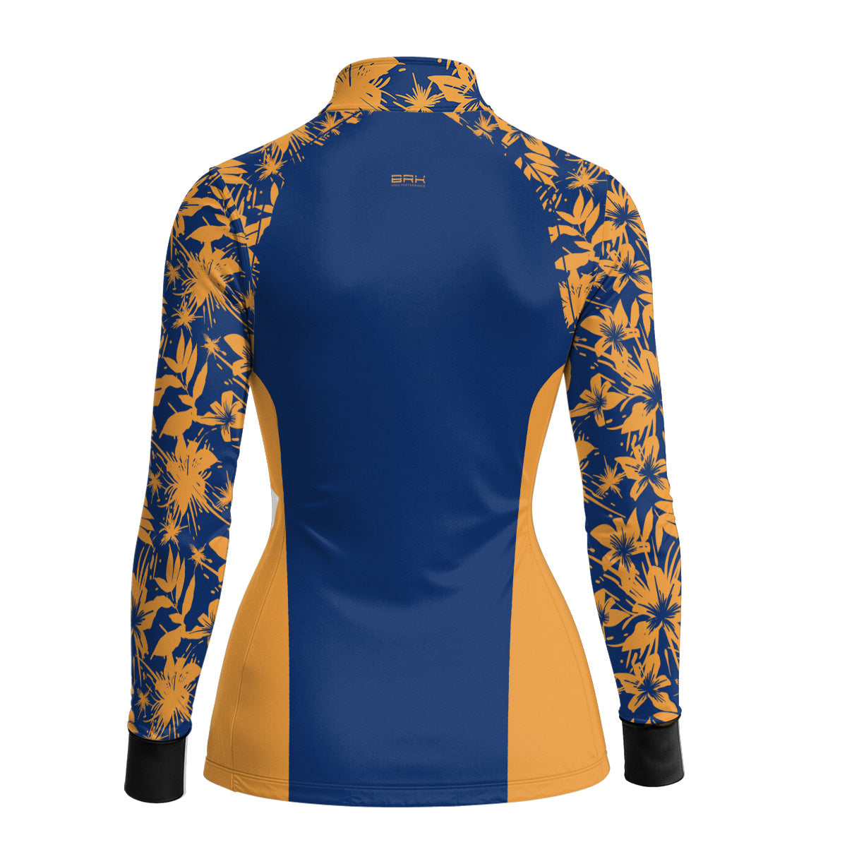 Camisa de Pesca Brk Basica Floral Mostarda com Proteção Uv50+ - Tamanho: PP