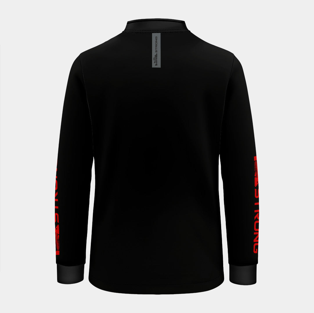 Camisa Infantil Brk Strong Fishing Preta com Proteção UV50+