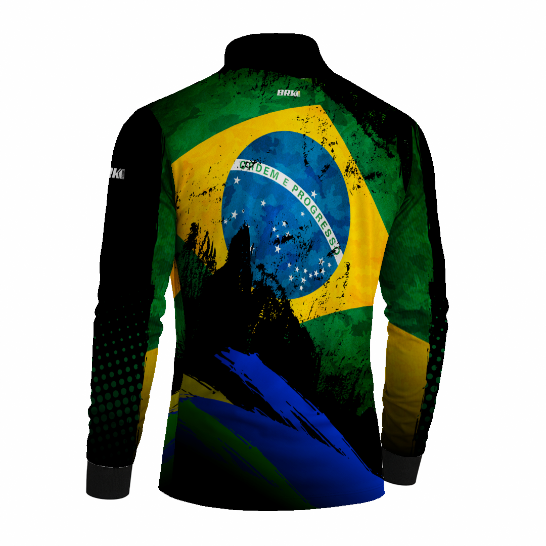 Camisa do Brasil Brk Preta Ii com Proteção Uv50+ - Tamanho: G