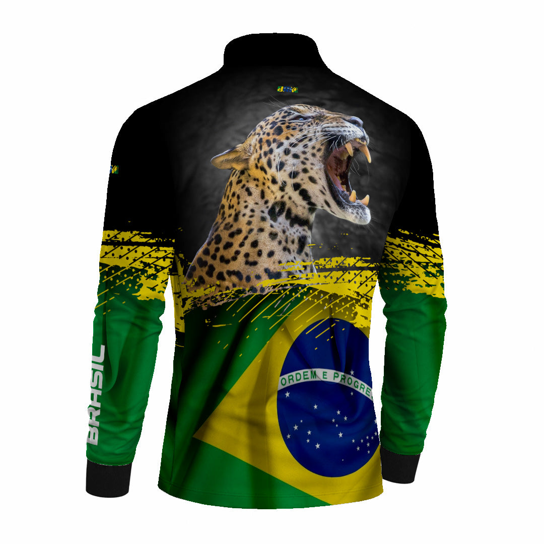 Camisa de Pesca Brasil Onca - Tamanho: G1
