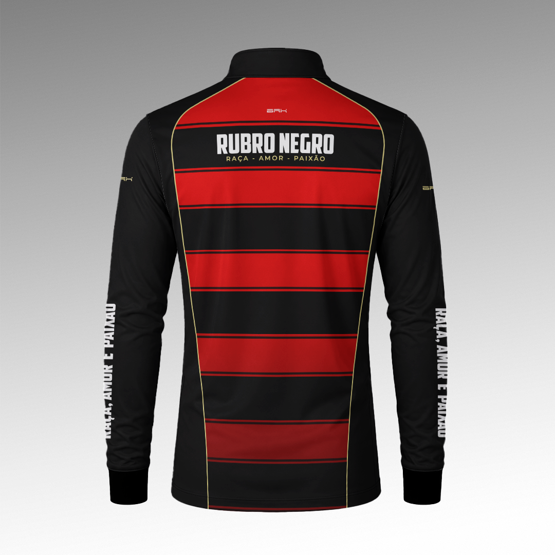 Camisa Brk Rubro Negro Vermelho e Preto com Proteção Uv50+ - Tamanho: GG