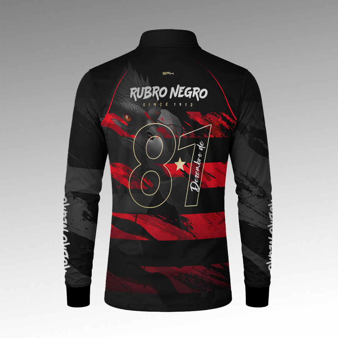Camisa Brk Mascote Rubro Negro Urubu com Proteção Uv50+ - Tamanho: M
