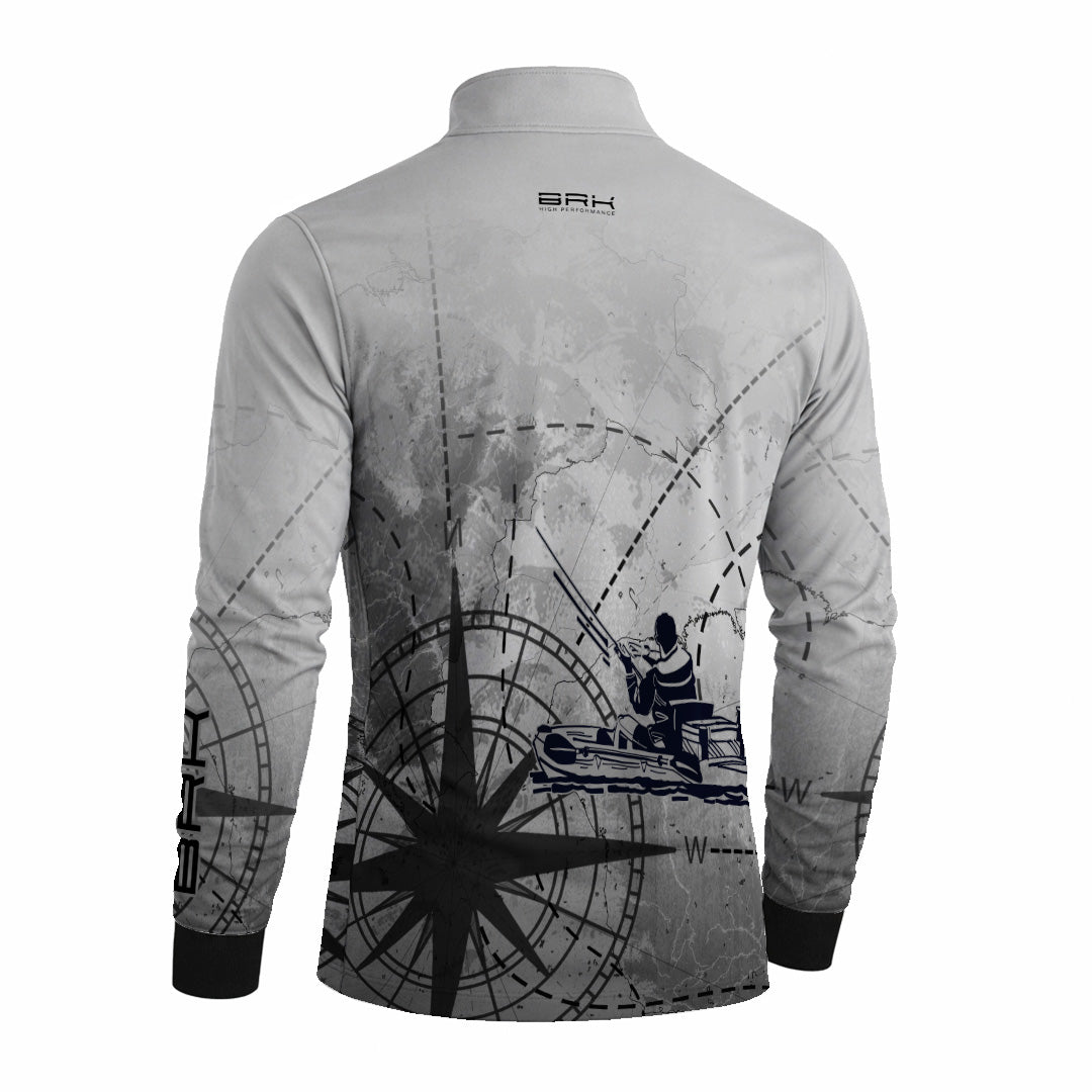 Camisa de Pesca Brk Caiaque Cinza com Proteção Uv50+ - Tamanho: P