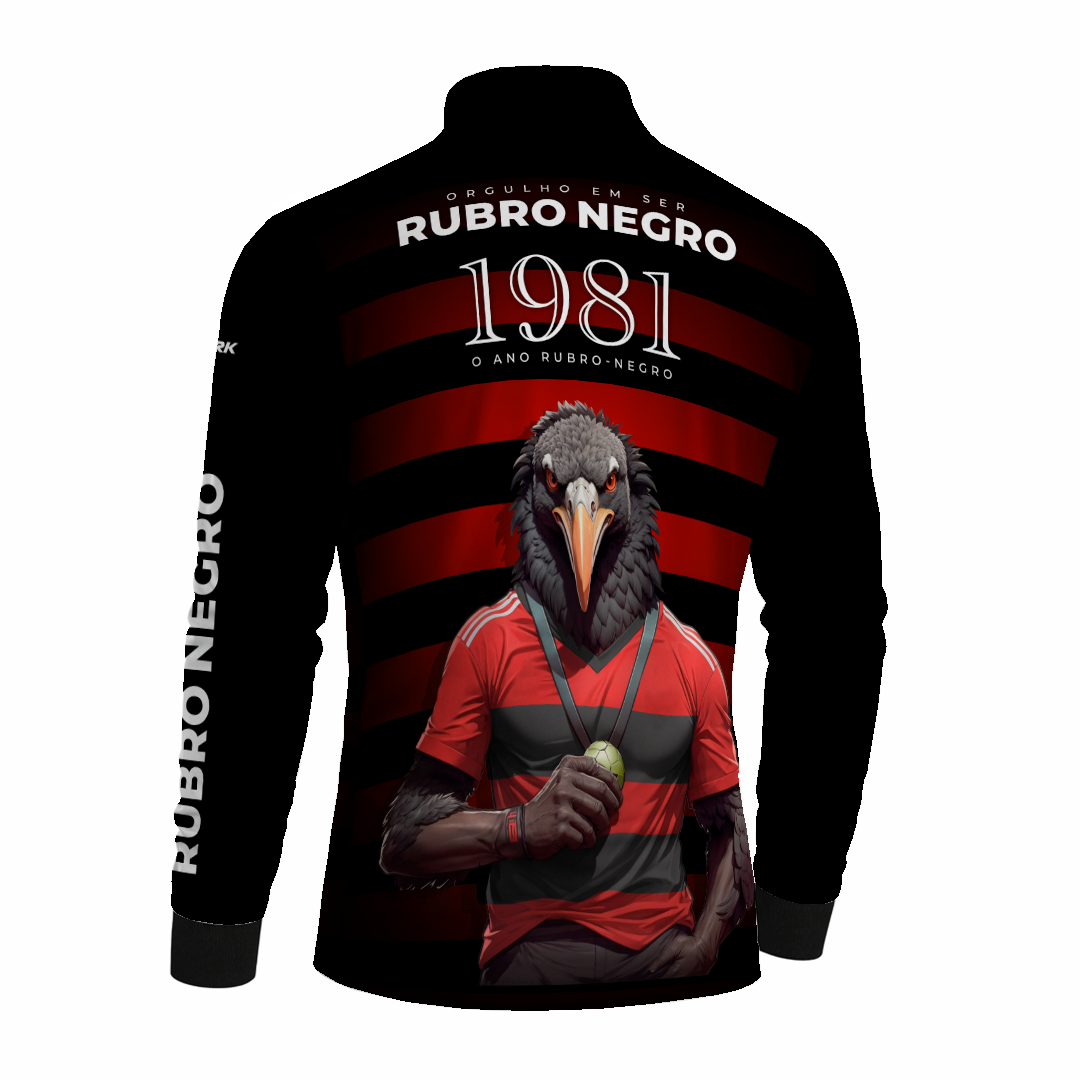 Camisa de Pesca Brk Orgulho de Ser Rubro Negro com Proteção Uv50+ - Tamanho: PP