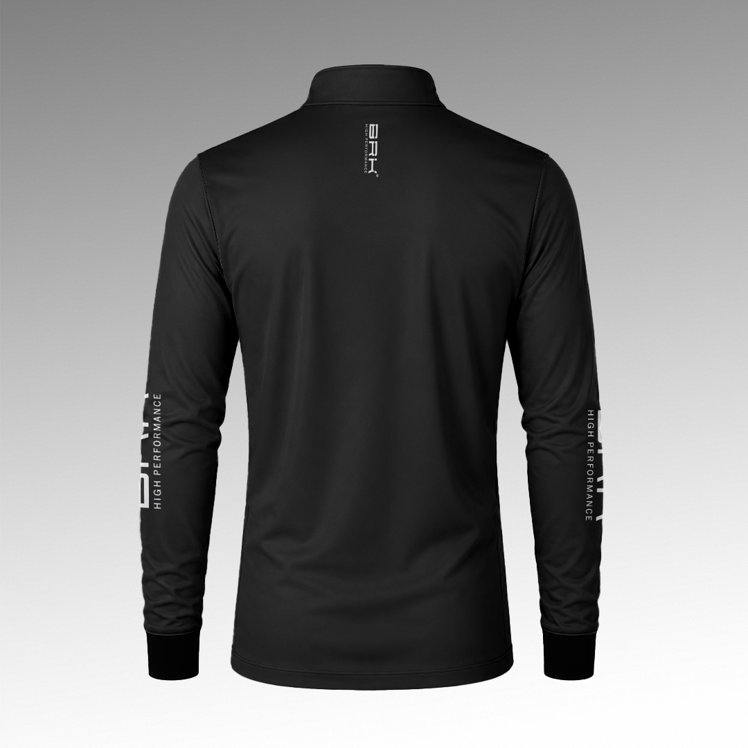 Camisa de Pesca Brk Basica Preta com Proteção Uv50+ - Tamanho: M