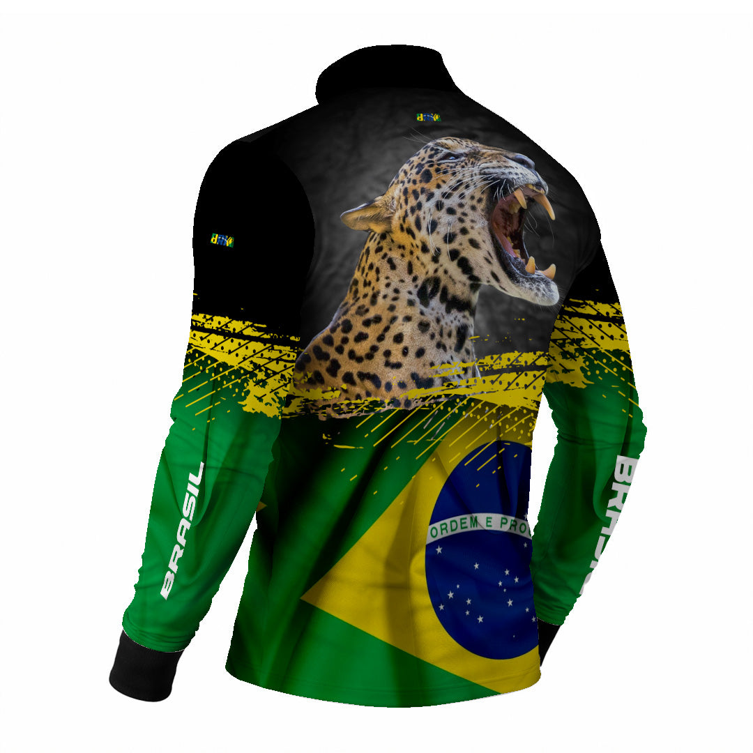 Camisa de Pesca Brasil Onca - Tamanho: M
