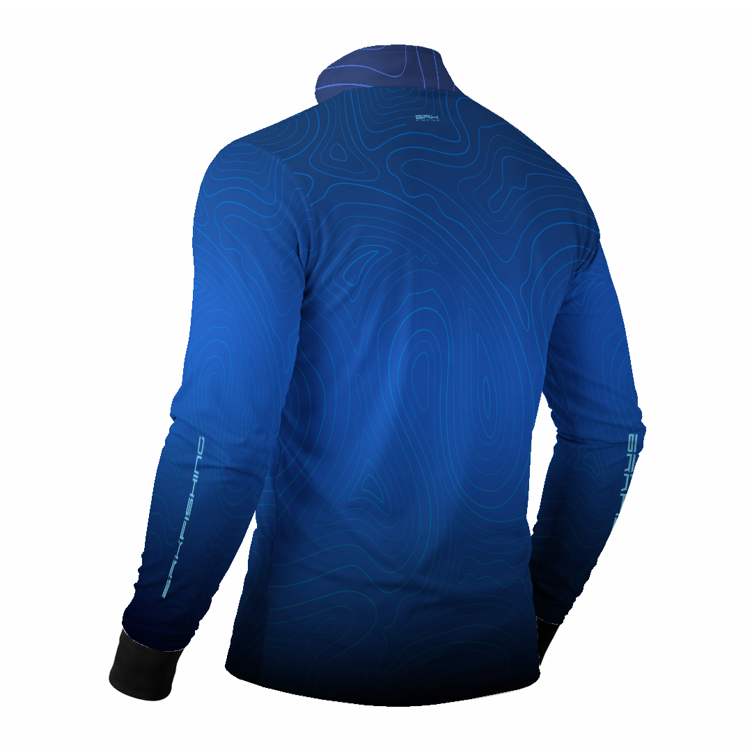 Camisa de Pesca Brk Azul Ocean com Proteção Uv50+ - Tamanho: GG