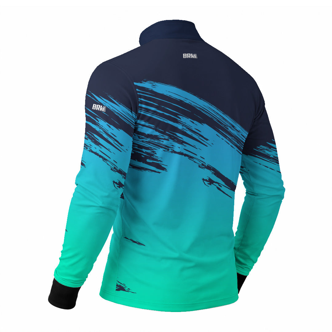 Camisa de Pesca Masculina Brk Blue Jet com Proteção Uv50+ - Tamanho: M