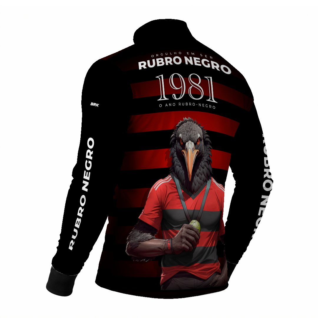 Camisa de Pesca Brk Orgulho de Ser Rubro Negro com Proteção Uv50+ - Tamanho: PP