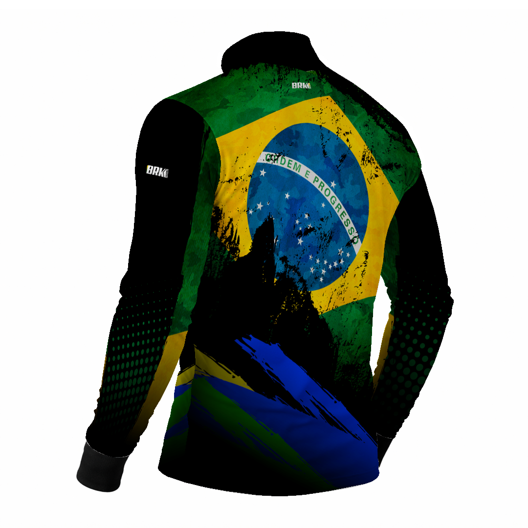 Camisa do Brasil Brk Preta Ii com Proteção Uv50+ - Tamanho: G