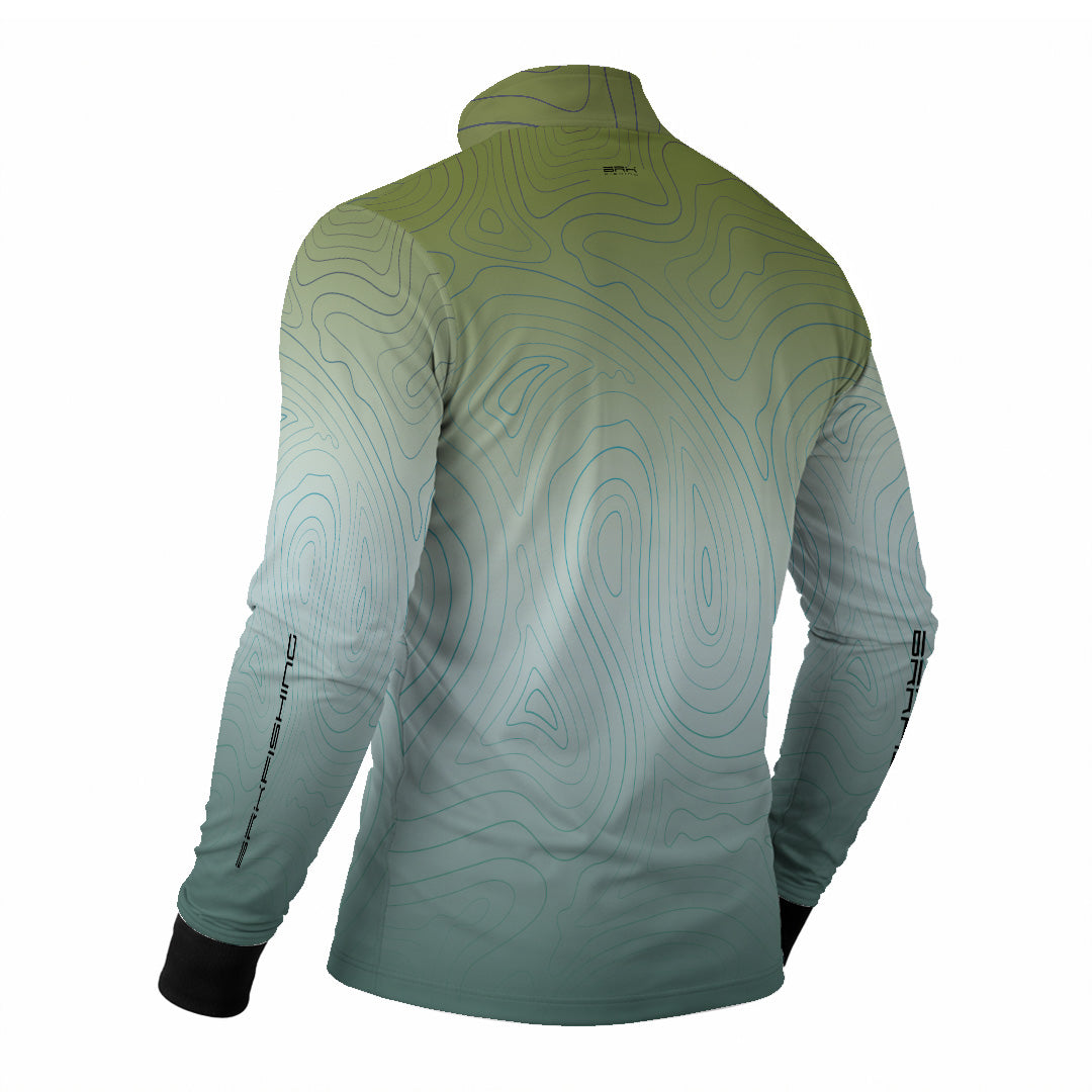 Camisa de Pesca Brk Verde River com Proteção Uv50+ - Tamanho: G
