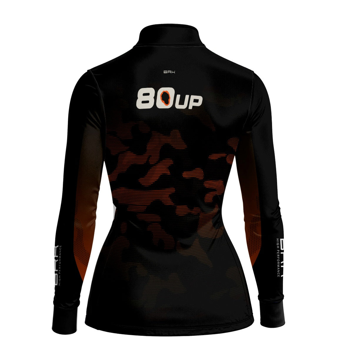 Camisa de Pesca Feminina Brk 80UP Camuflada Laranja com Proteção UV50