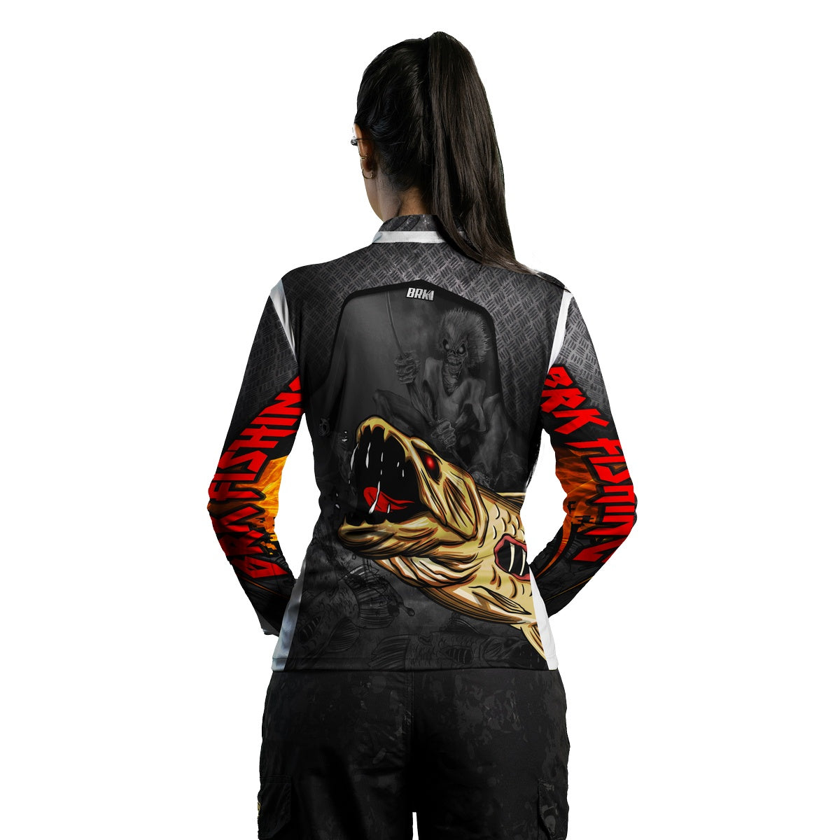Camisa Feminina de Pesca Traíra Eddie Iron Maiden Limited com UV50+ - Brk Fishing
