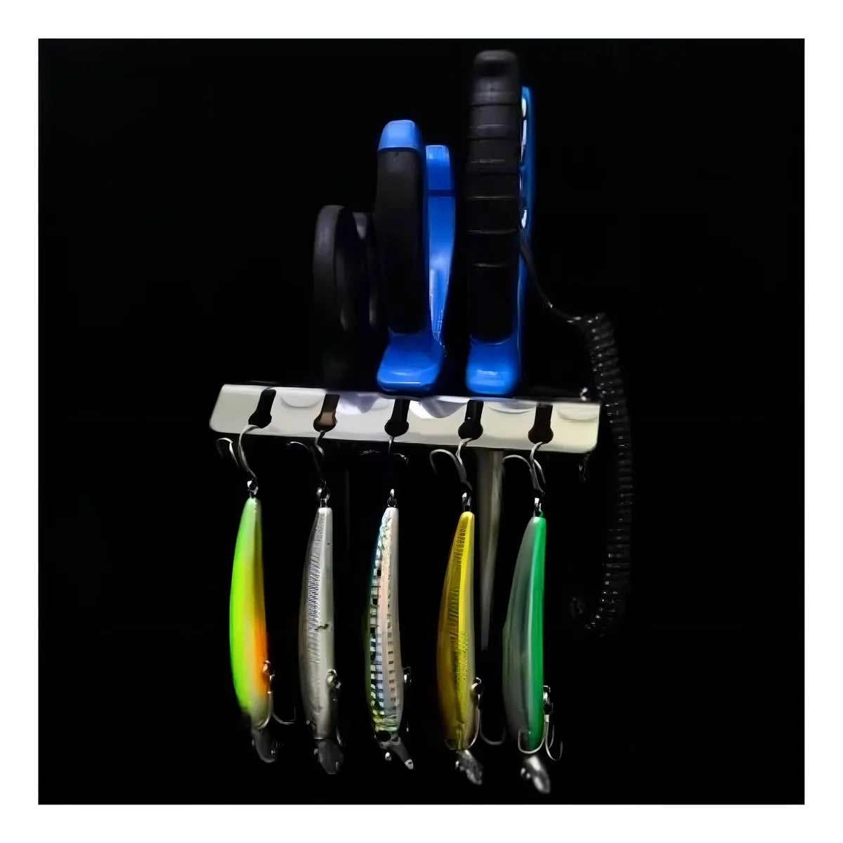 Suporte Porta Iscas Artificiais Alicates E Tesoura Aço Inox Pesca Plus