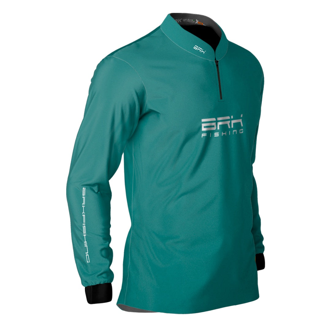 Camisa de Pesca Brk Performance Blue Azul com Proteção Solar UV50+ - Brk Fishing