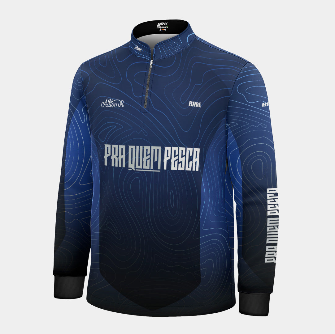 Camisa Infantil de Pesca Brk Pra Quem Pesca com Proteção UV50+