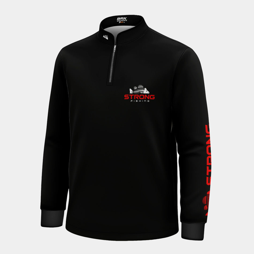 Camisa Infantil Brk Strong Fishing Preta com Proteção UV50+