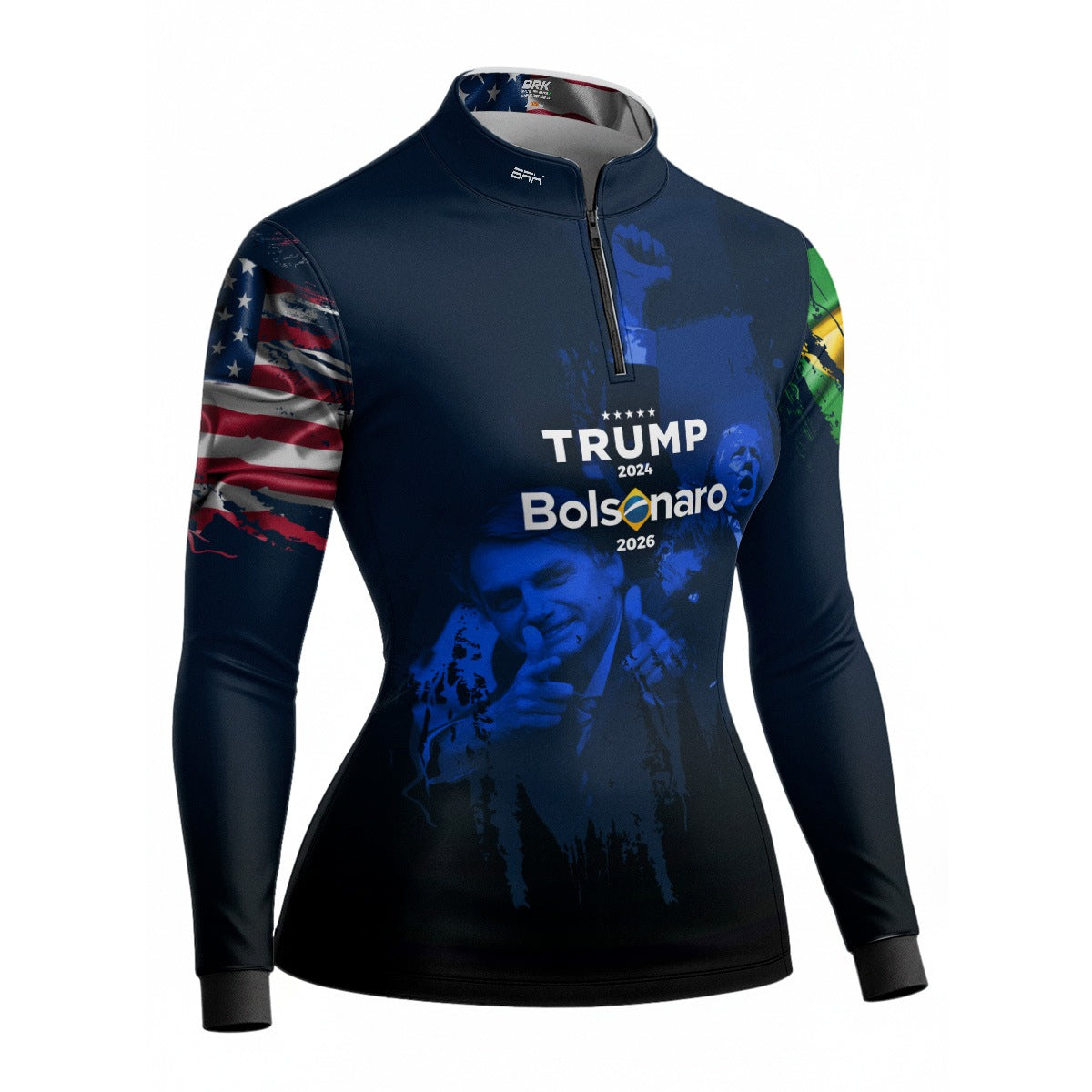 Camisa Agro Feminina Brk Trump e Bolsonaro com Proteção Solar UV50+