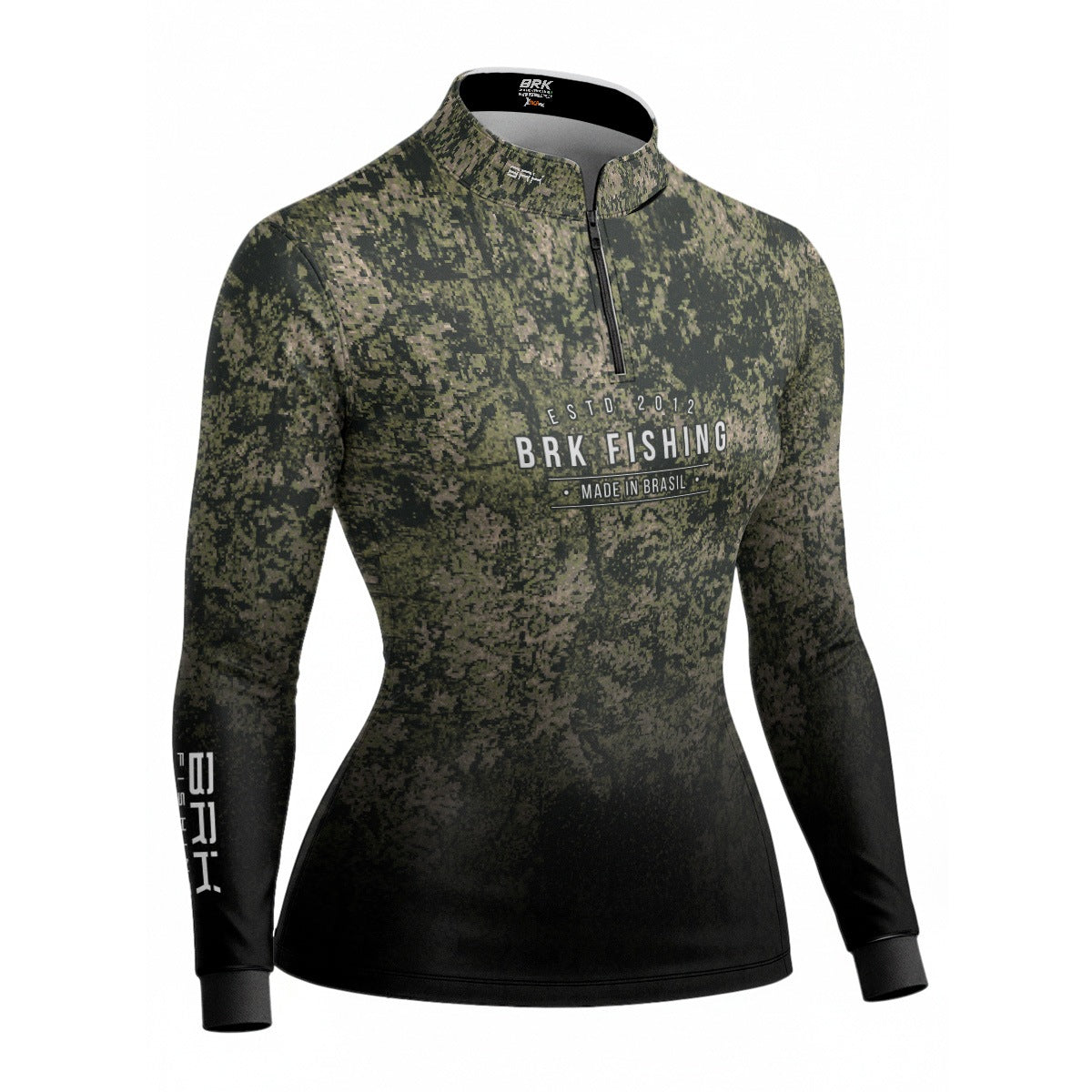 Camisa de Pesca Feminina Brk Camo Fishing com Proteção UV50+