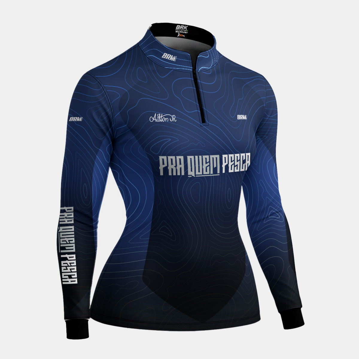 Camisa Feminina de Pesca Brk Pra Quem Pesca com Proteção UV50+