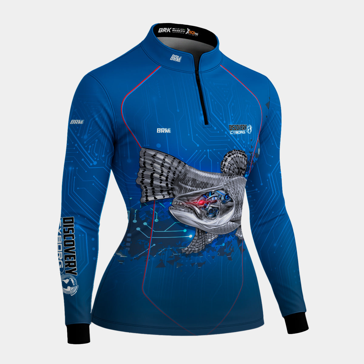 Camisa Feminina Brk Discovery Cyborg Azul com Proteção UV50+