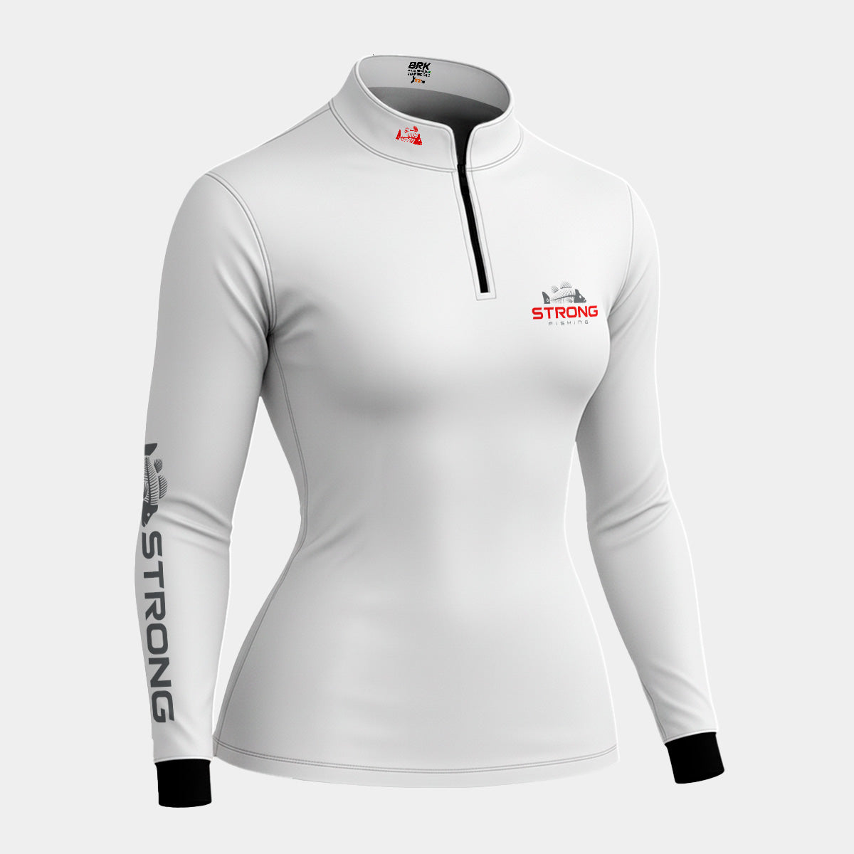 Camisa Feminina Brk Strong Fishing Branca com Proteção UV50+