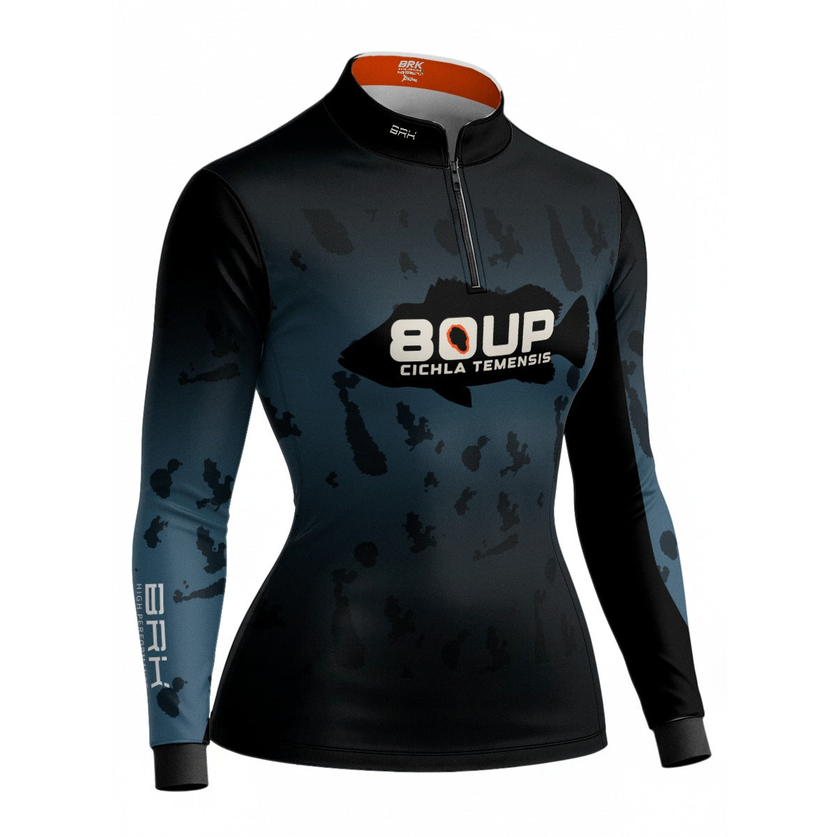 Camisa de Pesca Feminina Brk 80UP Azul com Proteção UV50