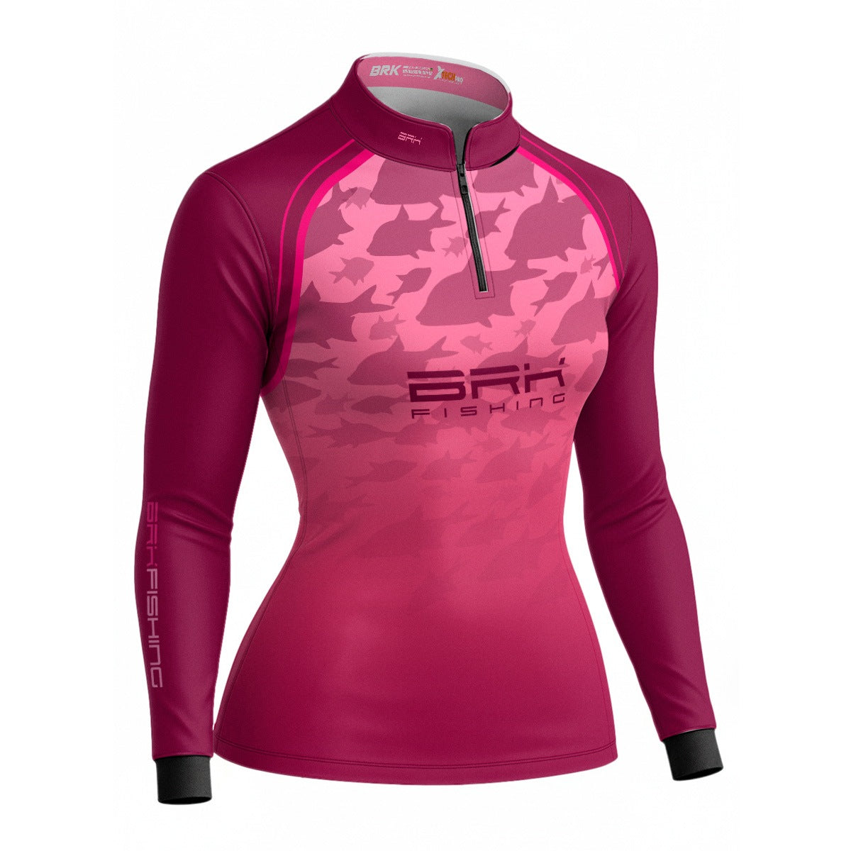 Camisa de Pesca Feminina Brk Cardume Rosa com Proteção UV50+