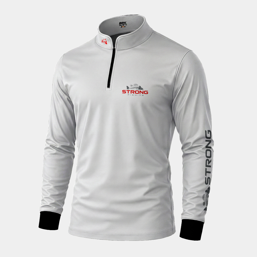 Camisa Brk Strong Fishing Branca com Proteção UV50+