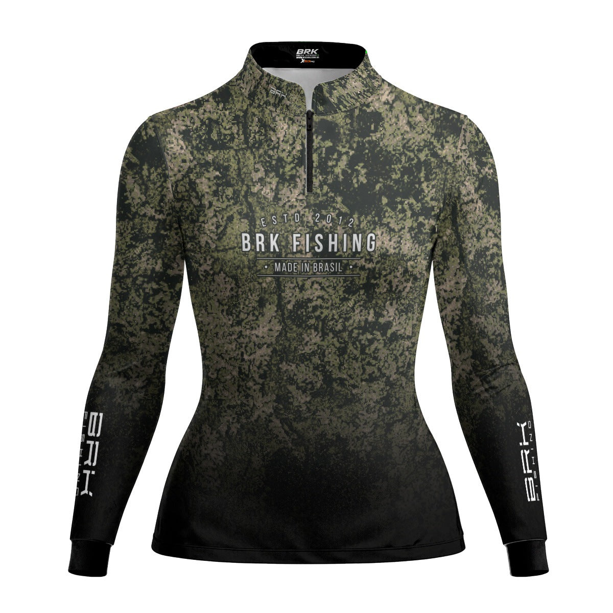 Camisa de Pesca Feminina Brk Camo Fishing com Proteção UV50+