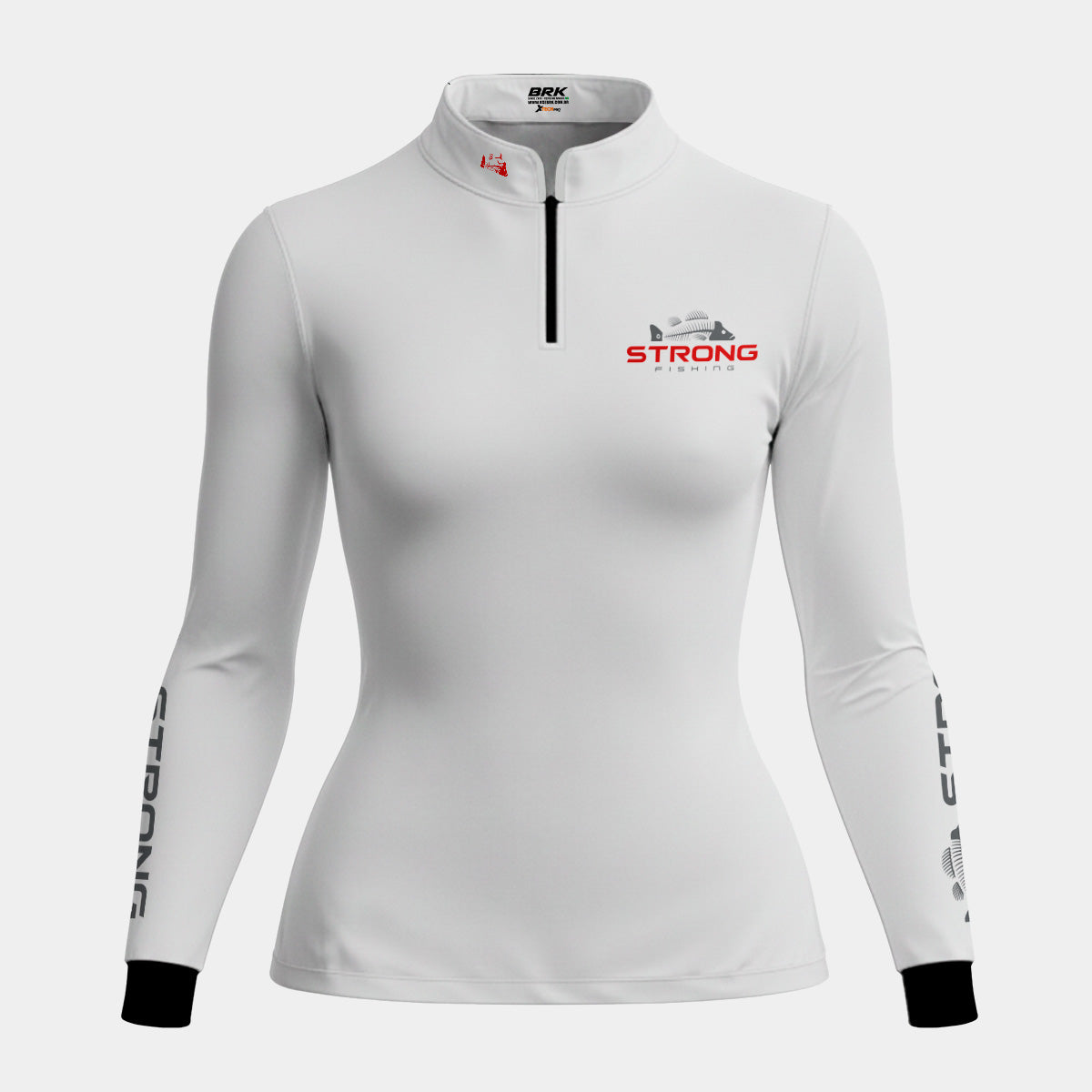 Camisa Feminina Brk Strong Fishing Branca com Proteção UV50+