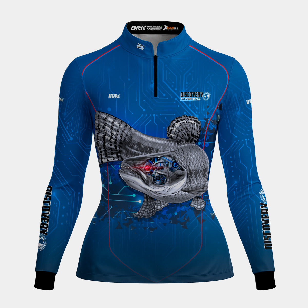 Camisa Feminina Brk Discovery Cyborg Azul com Proteção UV50+