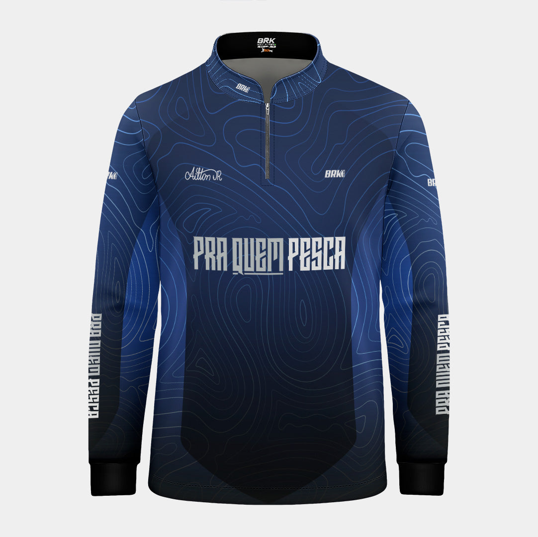 Camisa Infantil de Pesca Brk Pra Quem Pesca com Proteção UV50+