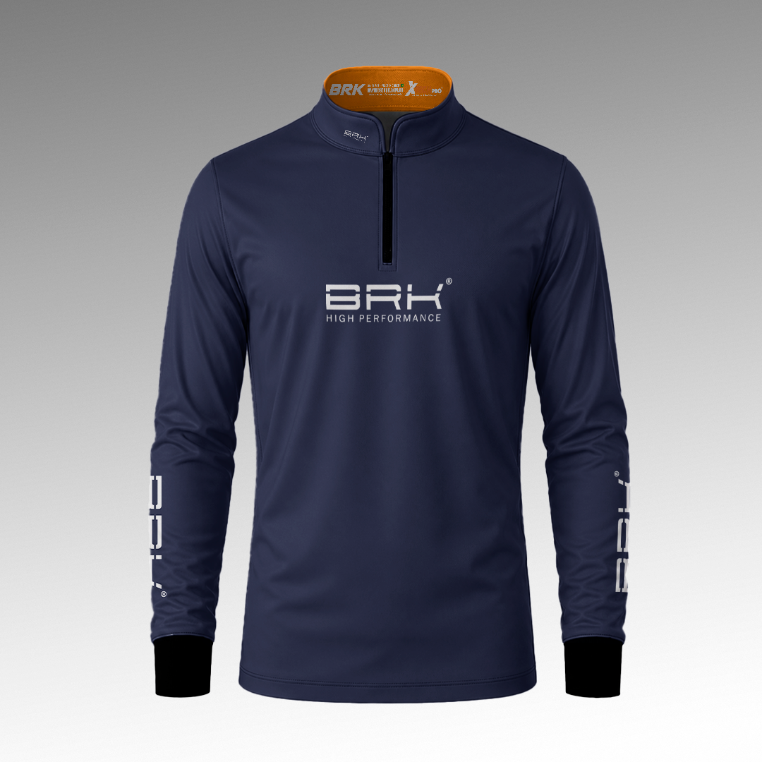 Camisa de Pesca Brk Basica Azul Marinho com Proteção Uv50+ - Tamanho: G1