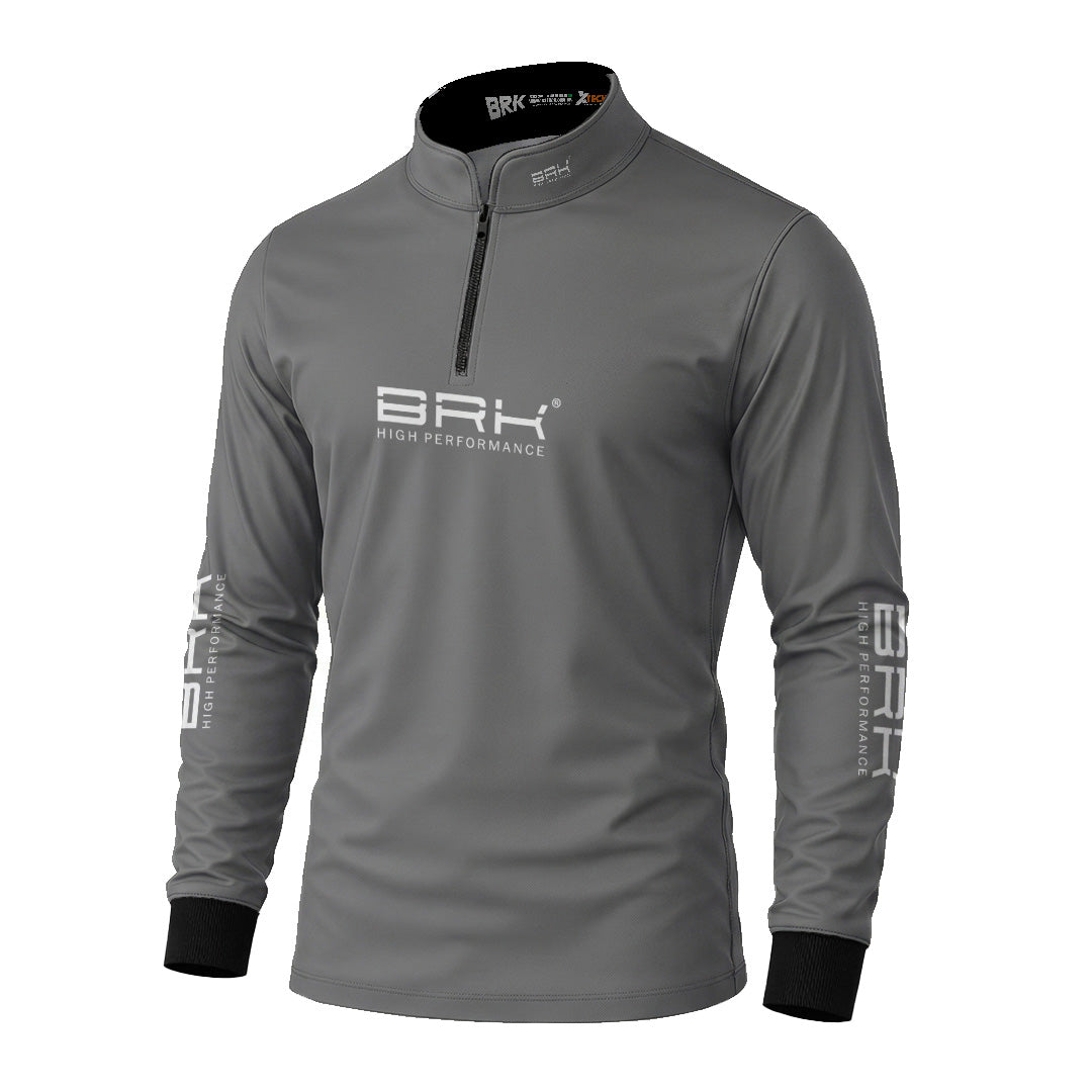 Camisa de Pesca Brk Basica Cinza com Proteção Uv50+ - Tamanho: G
