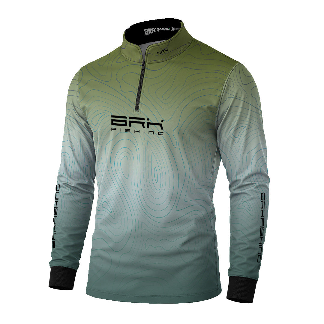 Camisa de Pesca Brk Verde River com Proteção Uv50+ - Tamanho: PP