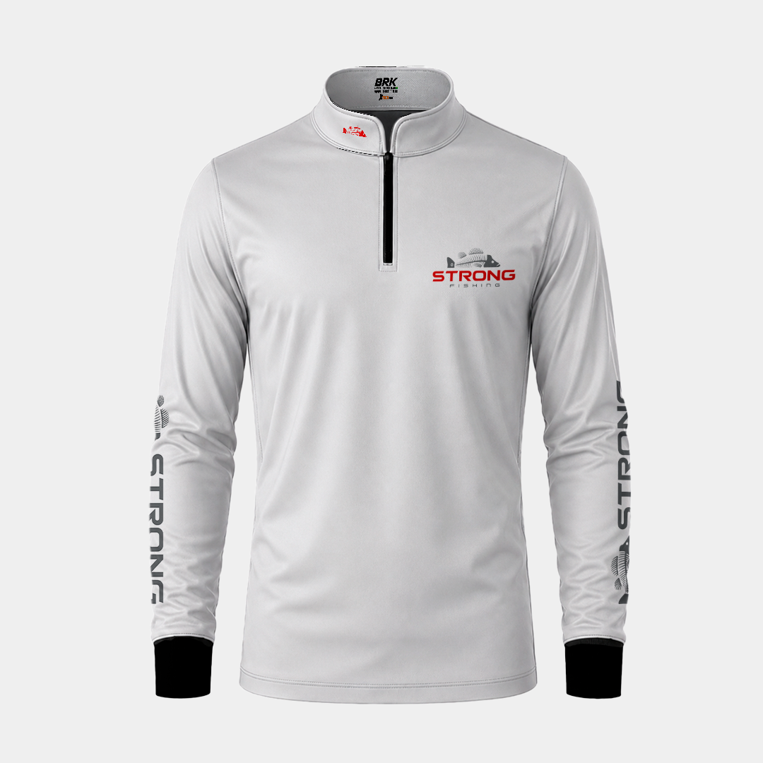 Camisa Brk Strong Fishing Branca com Proteção UV50+