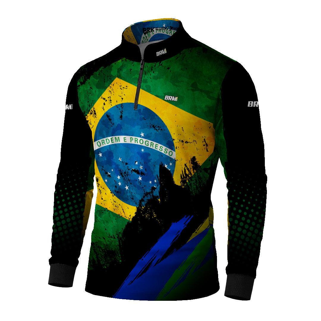 Camisa do Brasil Brk Preta Ii com Proteção Uv50+ - Tamanho: G