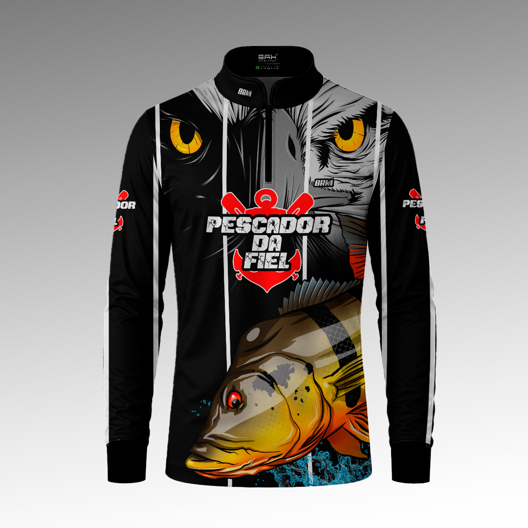 Camisa de Pesca Brk Tucunare Açu Futebol 84 com Proteção Uv50+ - Tamanho: G