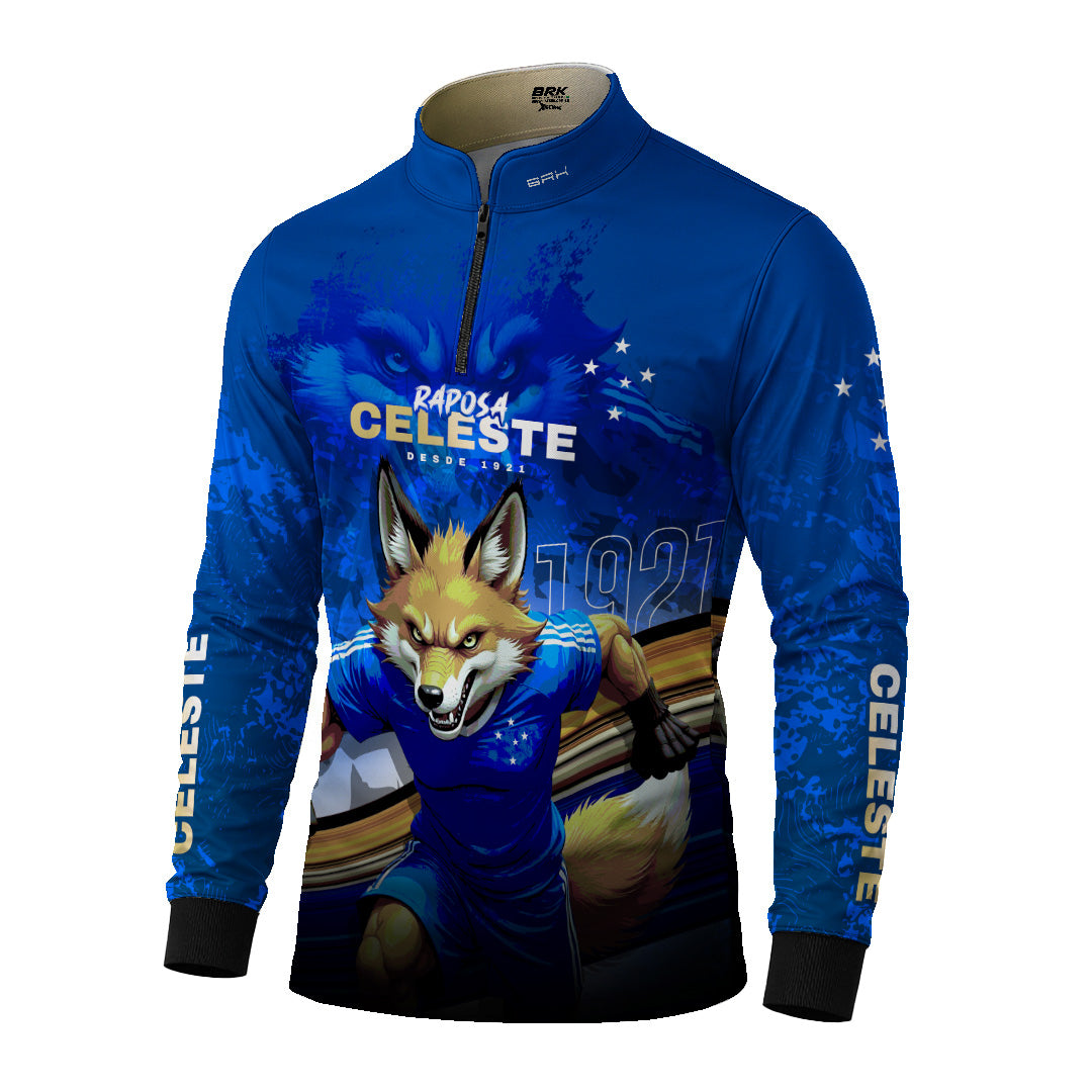 Camisa Brk Raposa Celeste com Proteção Uv50+ - Tamanho: G2