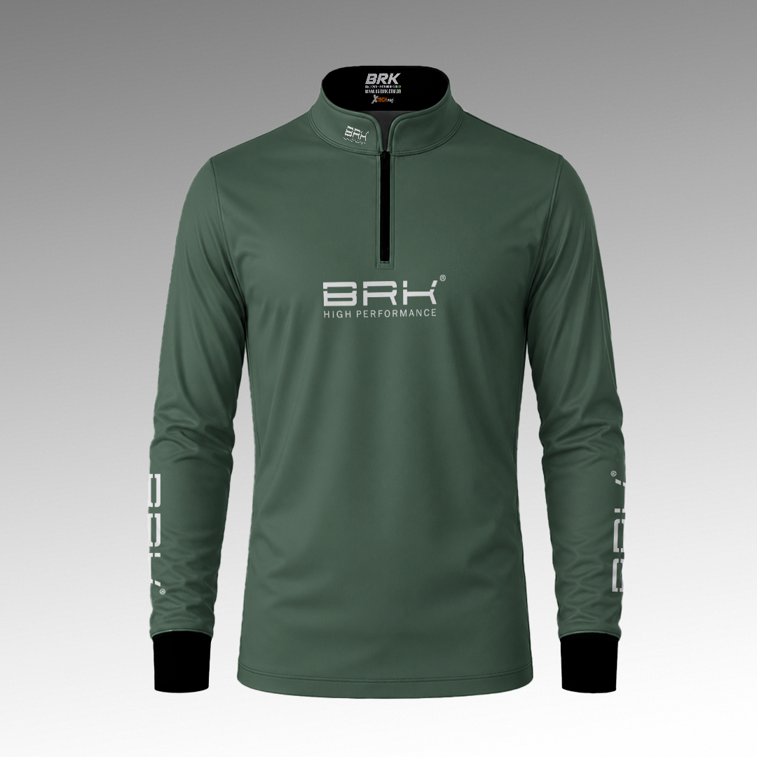 Camisa de Pesca Brk Basica Verde Selva com Proteção Uv50+ - Tamanho: M