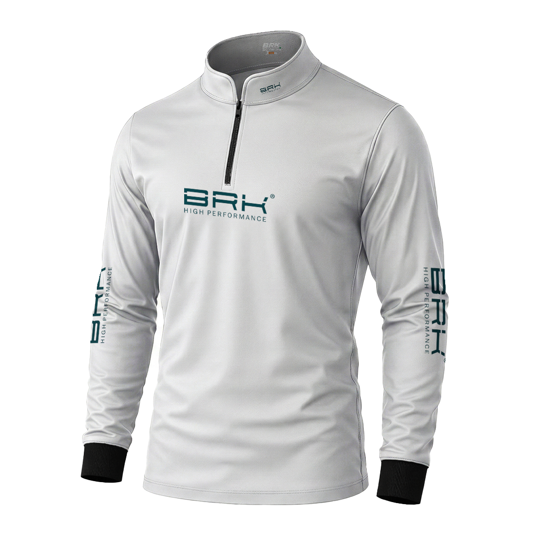 Camisa de Pesca Brk Basica Branca com Proteção Uv50+ - Tamanho: G