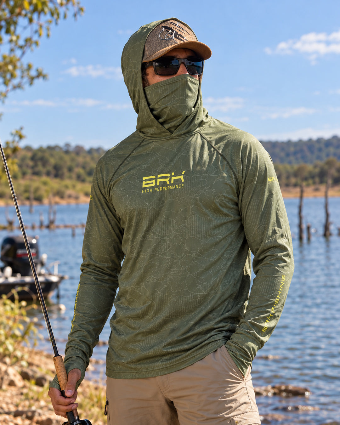 Camisa FusionX Brk Camo Verde com Proteção UV50+