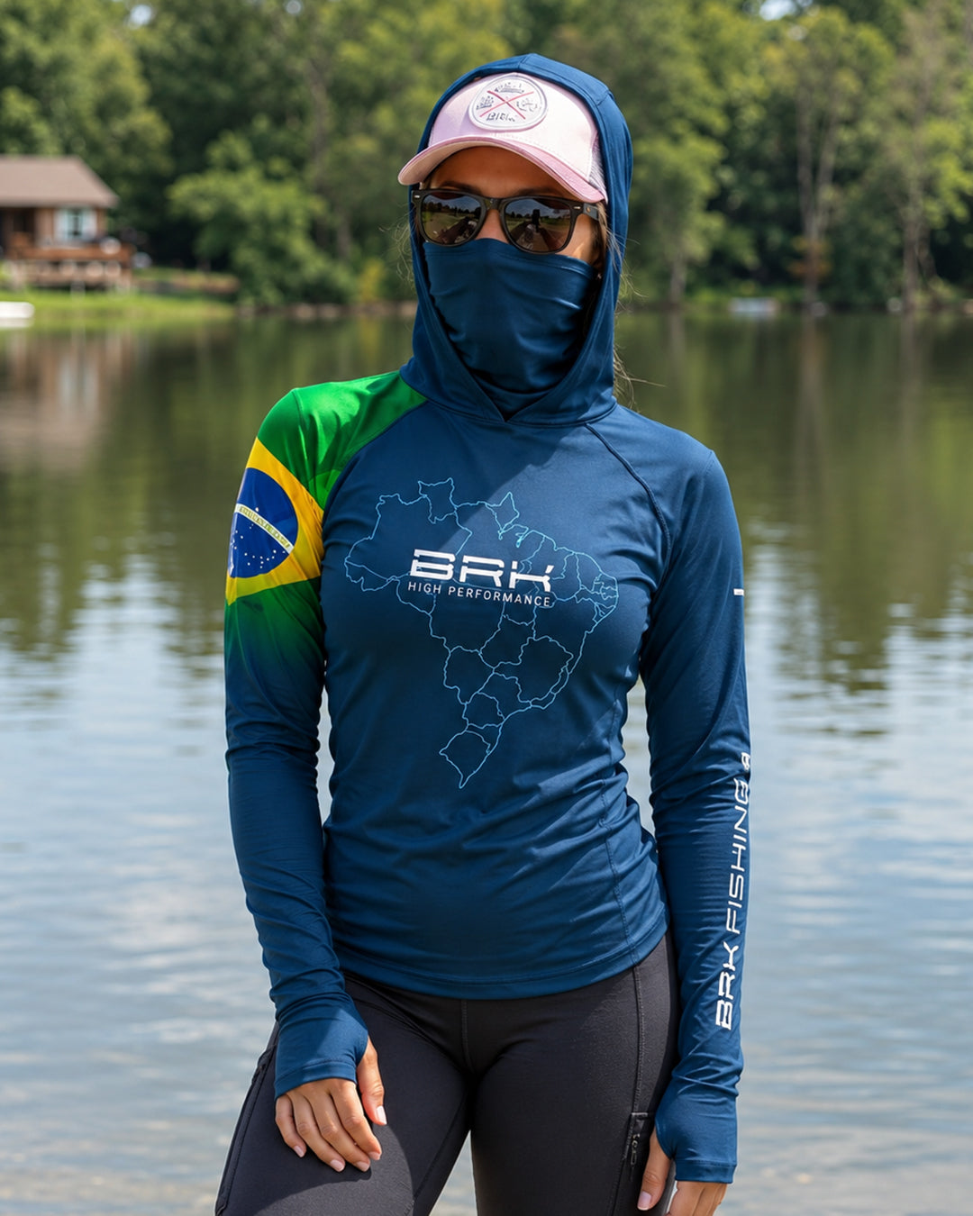 Camisa FusionX Feminina Brasil Azul
